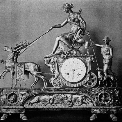 Часы (Франция, конец XVIII в.). Проданы из Павловского дворца в начале 1930-х гг.