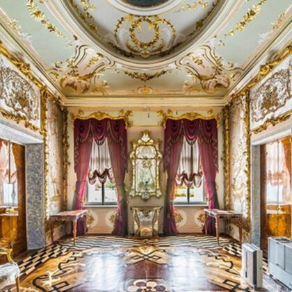 Стеклярусный кабинет в Китайском д-це Ораниенбаума.