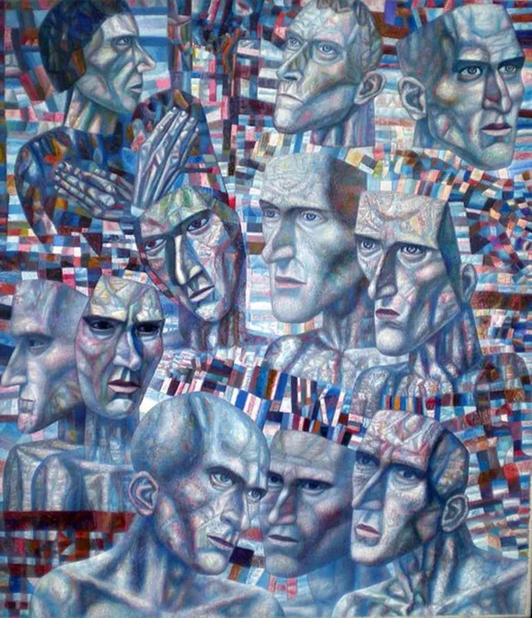П.Н. Филонов. Ударники. 1934–1935.