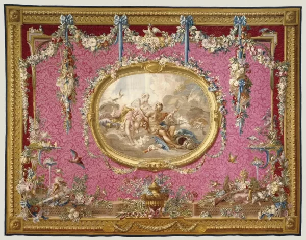 Королевский гобелен XVIII в. Подарок Людовика XVI. Продан из Павловского д-ца в 1931 г.